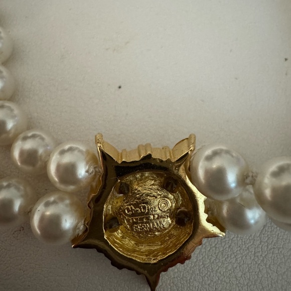 Vintage Christian Dior Pearl Necklace with Gold Accents Circa 1970 - Picture 8 of 15